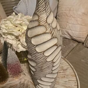 Elegant White Washed Tall Vase~ Beautiful! EUC